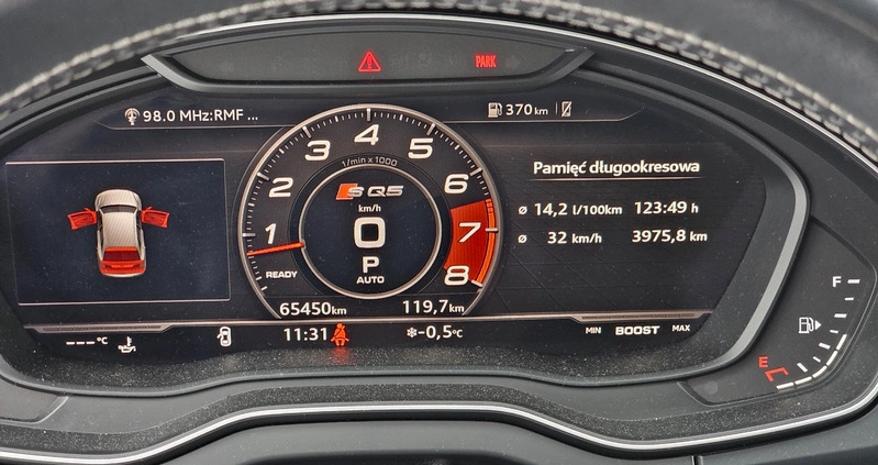 Audi SQ5 cena 176900 przebieg: 65450, rok produkcji 2018 z Kielce małe 436